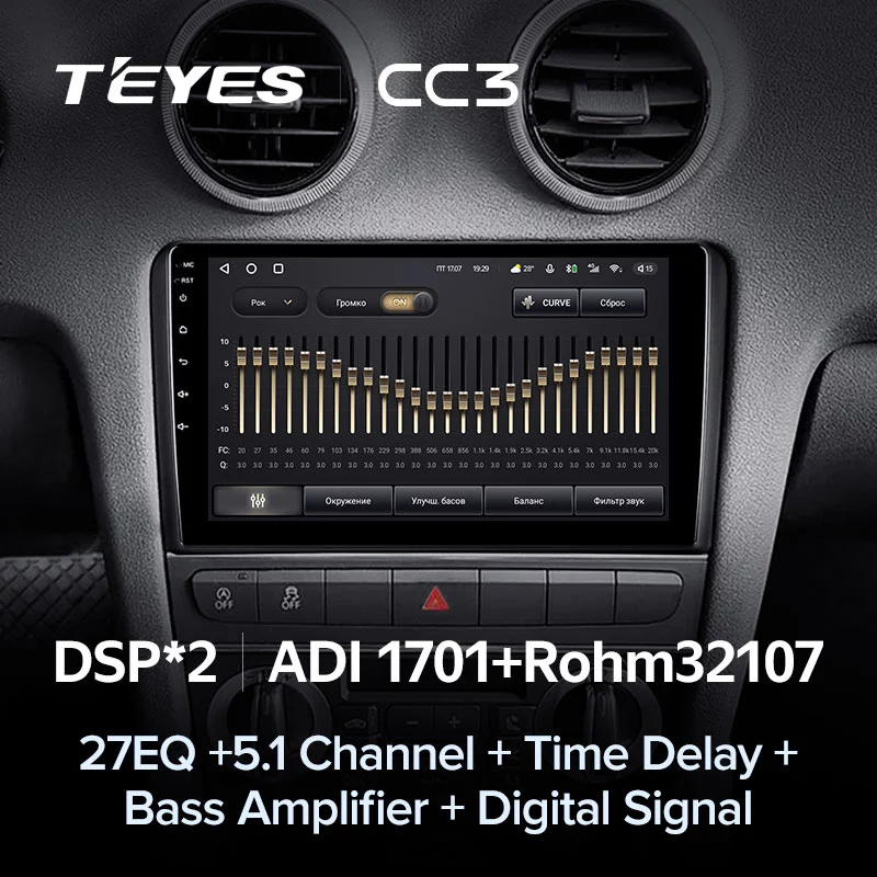 Штатная магнитола Teyes CC3 для Audi A3 2 8P 2003 - 2013 на Android 10