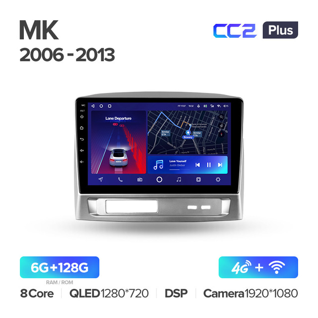 Штатная магнитола Teyes CC2PLUS для Geely MK 1 2006 - 2013 на Android 10