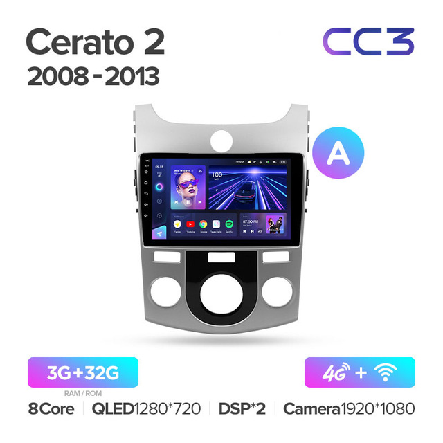 Штатная магнитола Teyes CC3 для KIA Cerato 2 TD 2008-2013 на Android 10