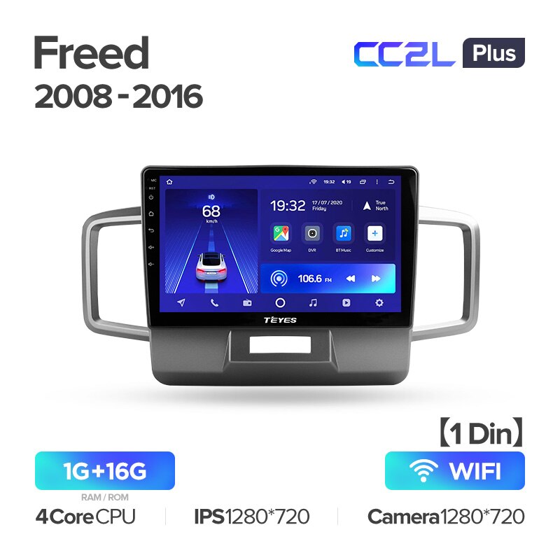 Штатная магнитола Teyes CC2L PLUS для Honda Freed 1 2008-2016 Right hand driver на Android 8.1