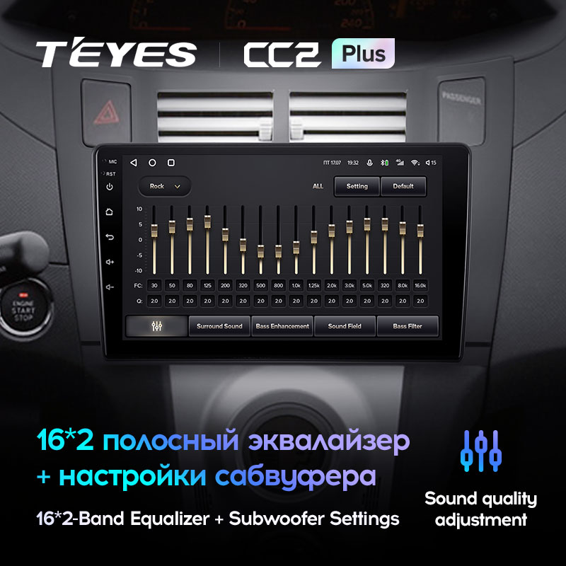 Штатная магнитола Teyes CC2PLUS для Toyota Yaris XP90 2005-2012 на Android 10