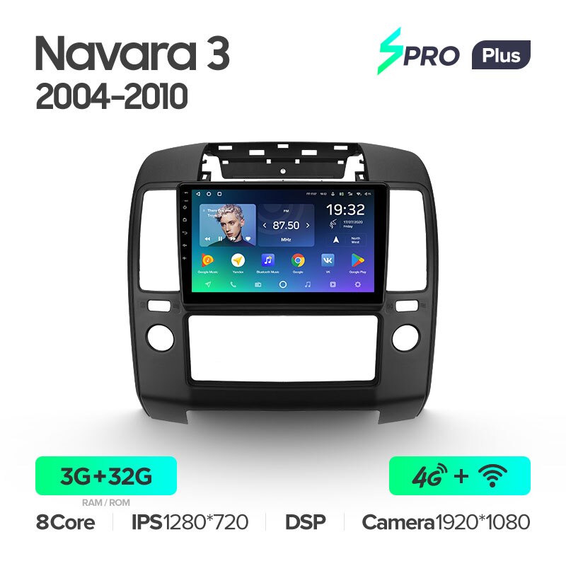 Штатная магнитола Teyes SPRO+ для Nissan Navara 3 D40 2004-2010 на Android 10