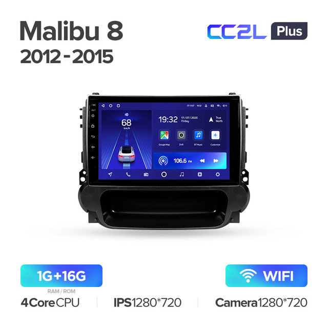 Штатная магнитола Teyes CC2L PLUS для Chevrolet Malibu 8 2012-2015 на Android 8.1