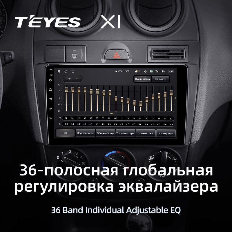 Штатная магнитола Teyes X1 для Ford Fiesta 5 Mk 5 2002-2008 на Android 10