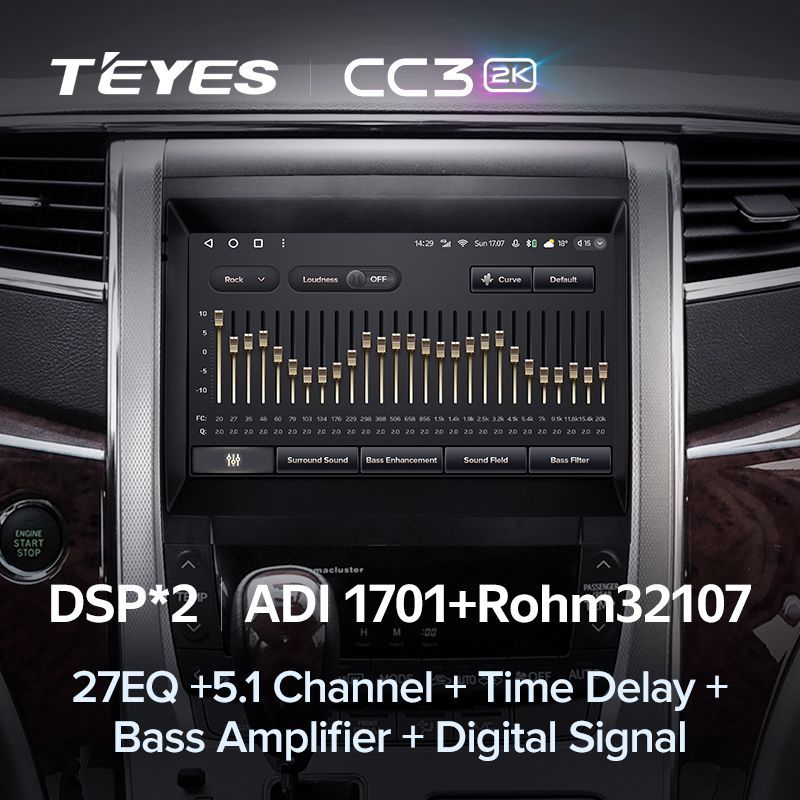 Штатная магнитола Teyes CC3 2K для Toyota Alphard H20 2008-2014 на Android 10