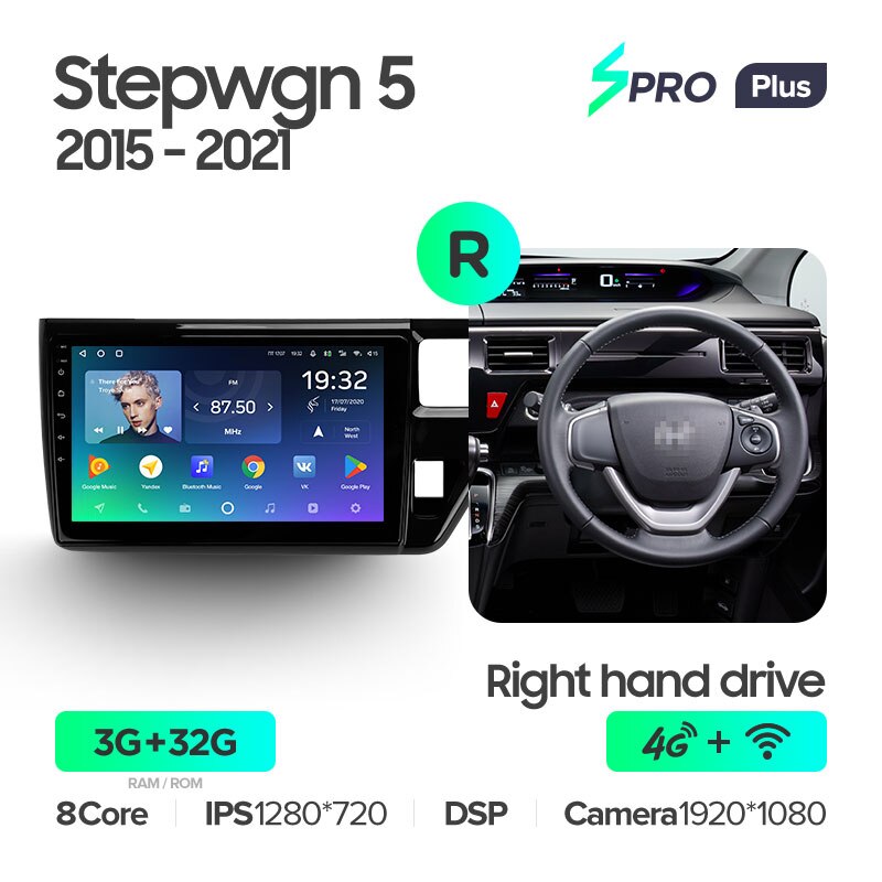 Штатная магнитола Teyes SPRO+ для Honda Stepwgn 5 2015-2021 на Android 10