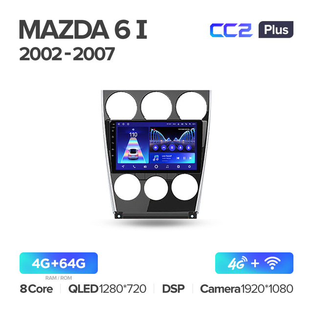 Штатная магнитола Teyes CC2PLUS для Mazda 6 GH 2006-2012 на Android 10