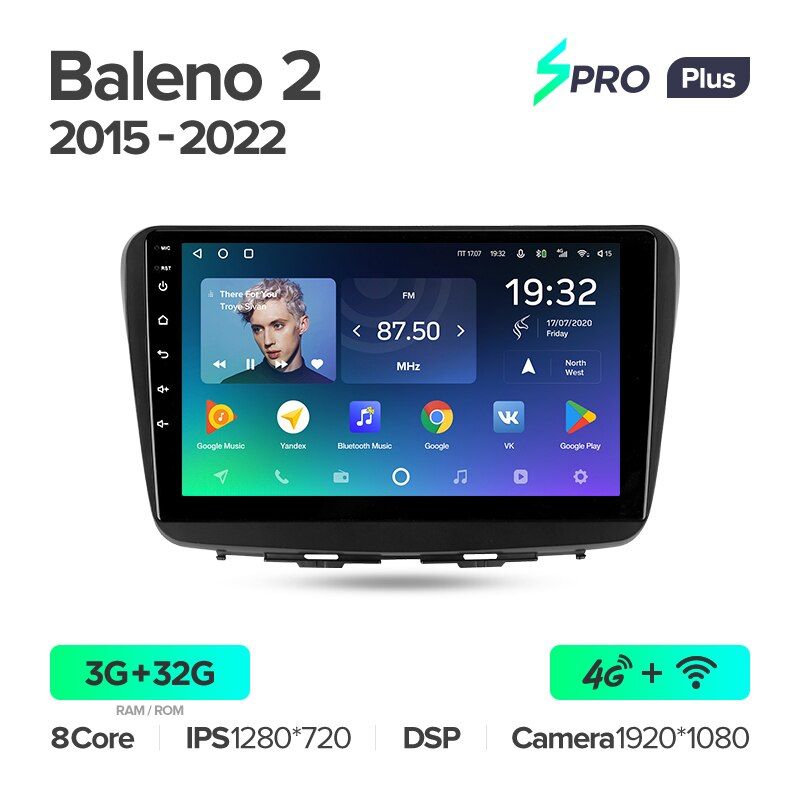 Штатная магнитола Teyes SPRO+ для Suzuki Baleno 2 2015-2022 на Android 10