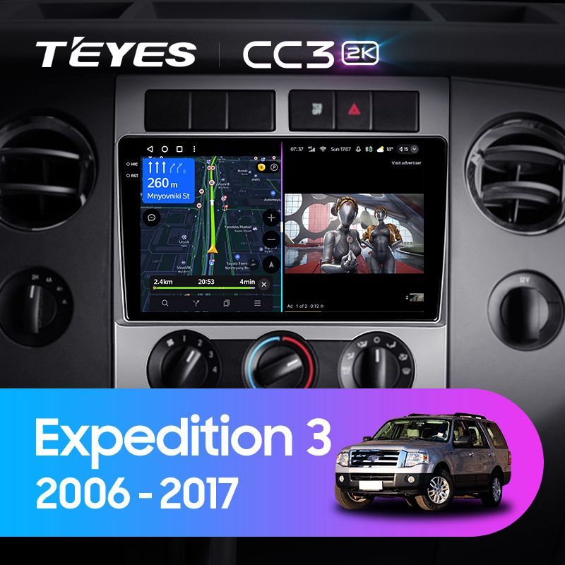 Штатная магнитола Teyes CC3 2K для Ford Expedition 3 2006-2017 на Android 10
