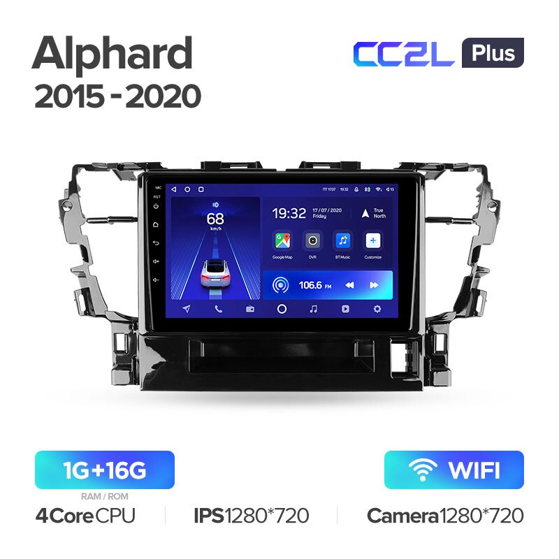 Штатная магнитола Teyes CC2L PLUS для Toyota Alphard H30 2015-2020 на Android 8.1