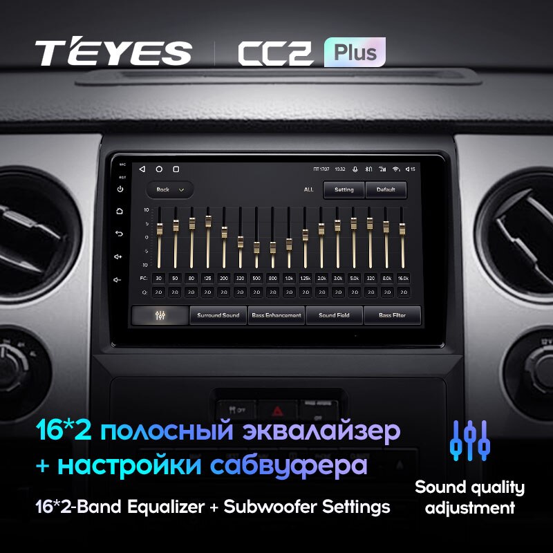 Штатная магнитола Teyes CC2PLUS для Ford F150 P415 Raptor 2008-2014 на Android 10