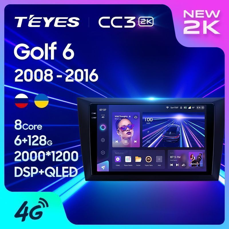 Штатная магнитола Teyes CC3 2K для Volkswagen Golf 6 2008-2016 на Android 10