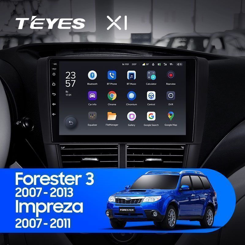 Штатная магнитола Teyes X1 для Subaru Forester 3 SH 2007-2014 на Android 10