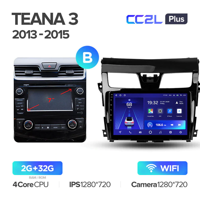 Штатная магнитола Teyes CC2L PLUS для Nissan Teana J33 2013-2015 на Android 8.1