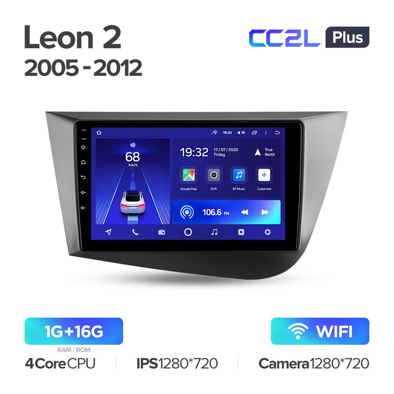 Штатная магнитола Teyes CC2L PLUS для Seat Leon 2 2005-2012 на Android 8.1