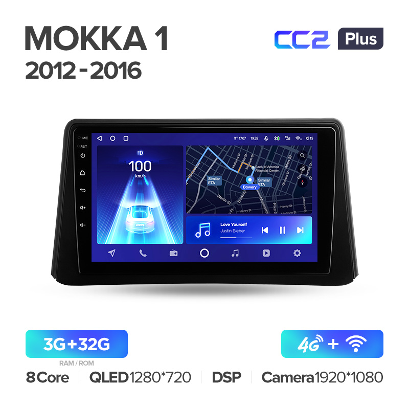Штатная магнитола Teyes CC2PLUS для Opel Mokka 1 2012 - 2016 на Android 10