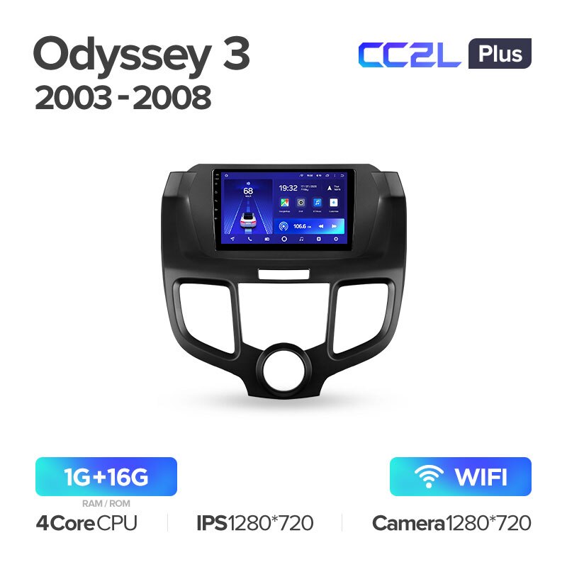 Штатная магнитола Teyes CC2L PLUS для Honda Odyssey 3 RL3 RL4 2003-2008 на Android 8.1