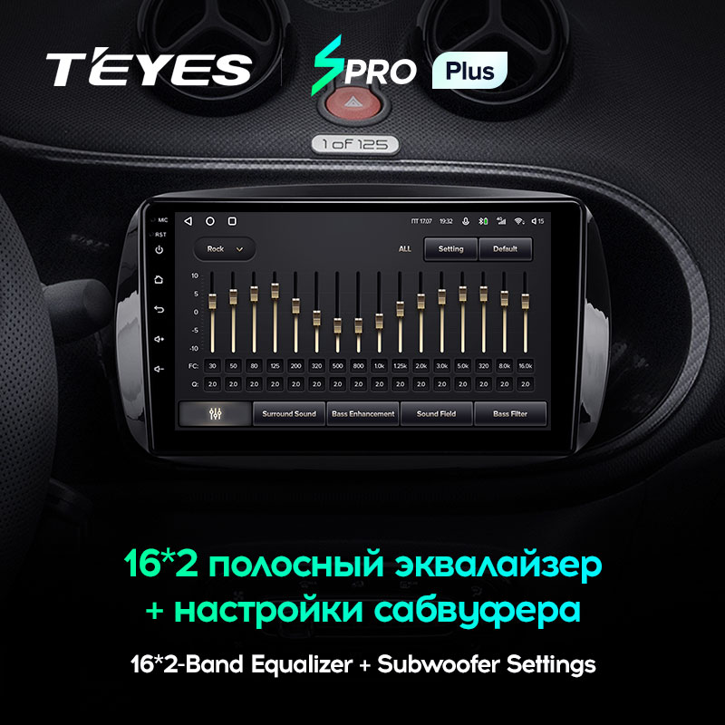 Штатная магнитола Teyes SPRO+ для Mercedes-Benz Smart Fortwo 3 2014-2020 на Android 10