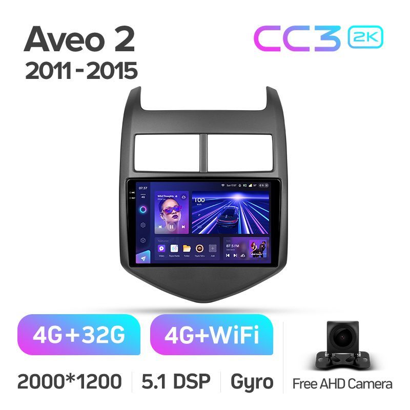 Штатная магнитола Teyes CC3 2K для Chevrolet Aveo 2 2011-2015 на Android 10