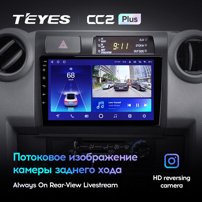 Штатная магнитола Teyes CC2PLUS для Toyota Land Cruiser LC 79 2007-2020 на Android 10