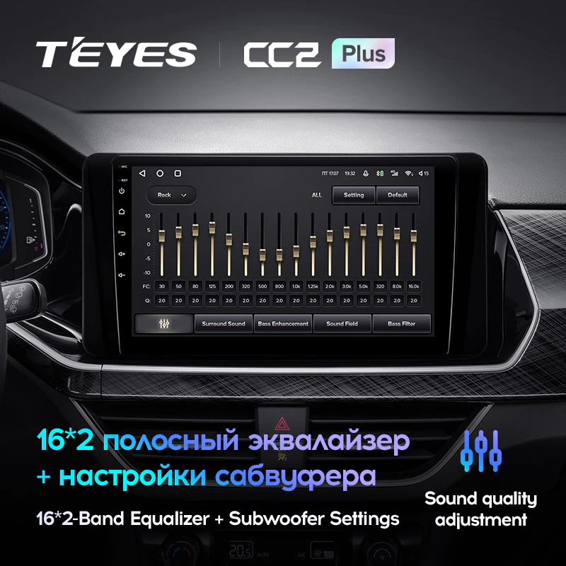 Штатная магнитола Teyes CC2PLUS для Volkswagen Polo VI 2020-2022 на Android 10