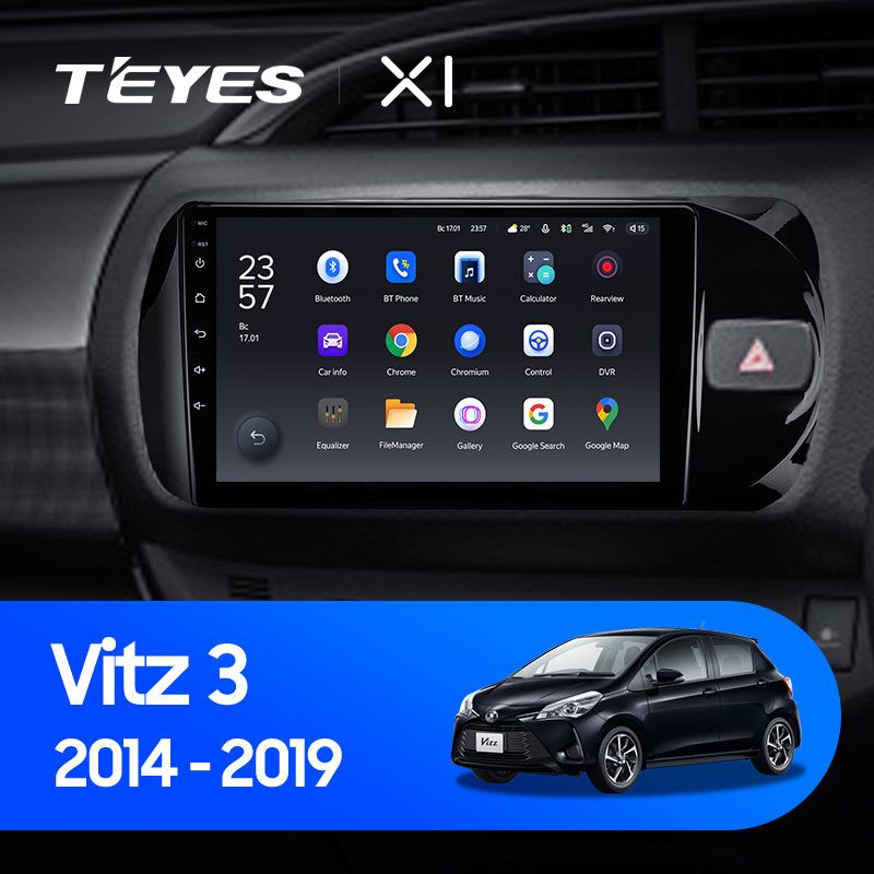 Штатная магнитола Teyes X1 для Toyota Vitz III XP130 2014-2019 Right hand driver на Android 10