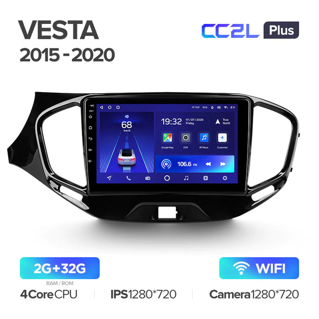 Штатная магнитола Teyes CC2L PLUS для LADA Vesta Cross Sport 2015-2019 на Android 8.1
