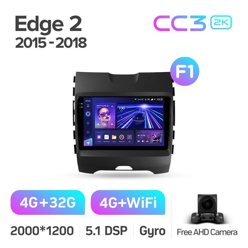 Штатная магнитола Teyes CC3 2K для Ford Edge 2 2015-2018 на Android 10