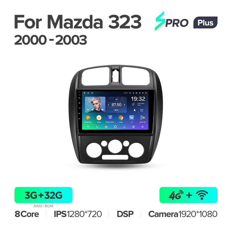 Штатная магнитола Teyes SPRO+ для Mazda 323 BJ 2000-2003 на Android 10