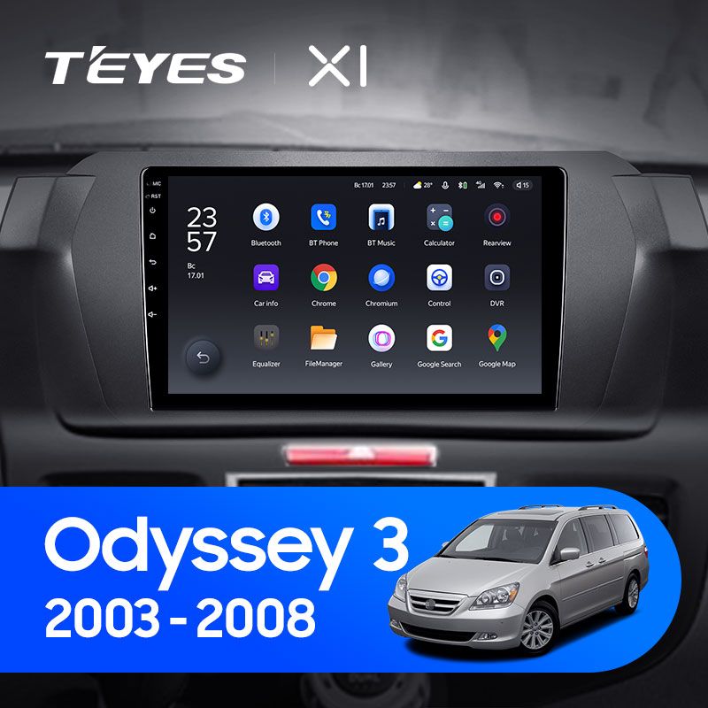 Штатная магнитола Teyes X1 для Honda Odyssey 3 RL3 RL4 2003-2008 на Android 10