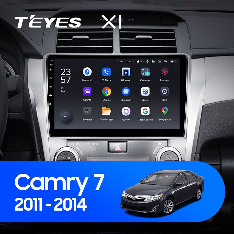 Штатная магнитола Teyes X1 для Toyota Camry 7 XV50 2011-2014 на Android 10