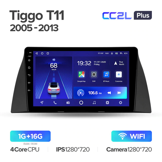 Штатная магнитола Teyes CC2L PLUS для Chery Tiggo T11 I 2005-2013 на Android 8.1