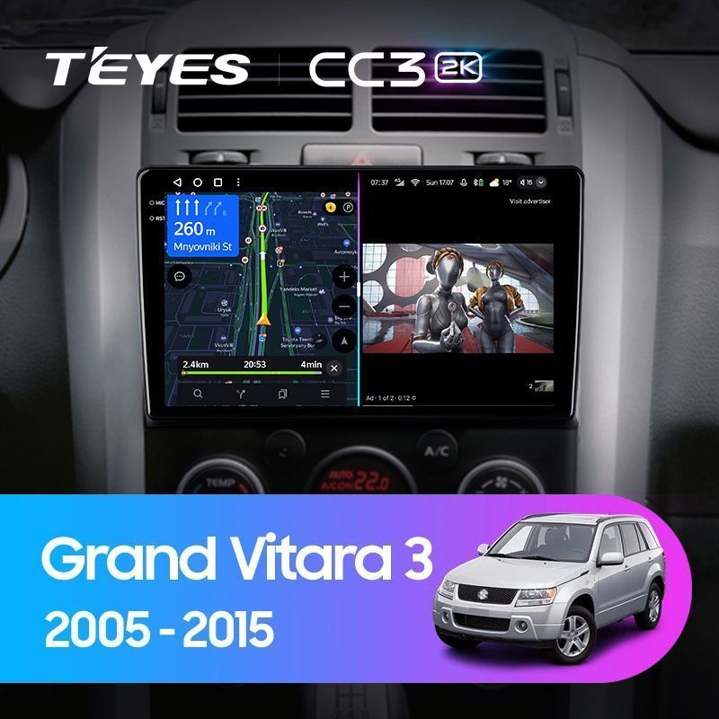 Штатная магнитола Teyes CC3 2K для Suzuki Grand Vitara 3 2005-2015 на Android 10