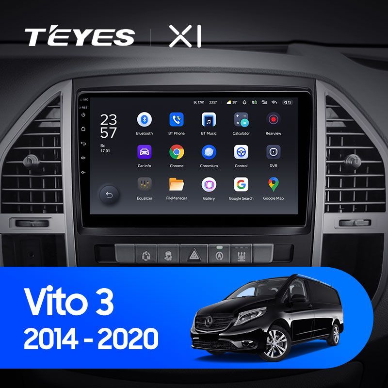 Штатная магнитола Teyes X1 для Mercedes-Benz Vito 3 W447 2014-2020 на Android 10