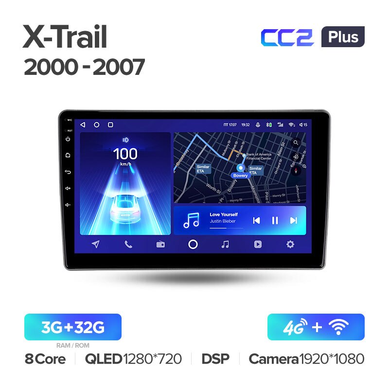 Штатная магнитола Teyes CC2PLUS для Nissan X-Trail 1 T30 2000-2007 на Android 10