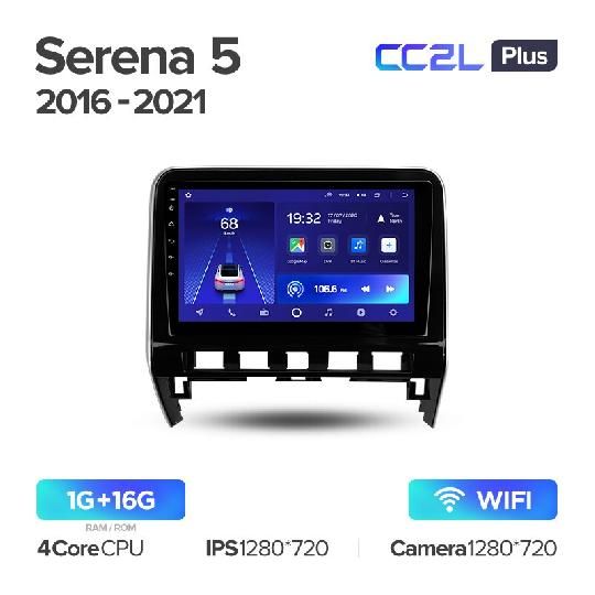 Штатная магнитола Teyes CC2L PLUS для Nissan Serena 5 V C27 2016-2021 на Android 8.1