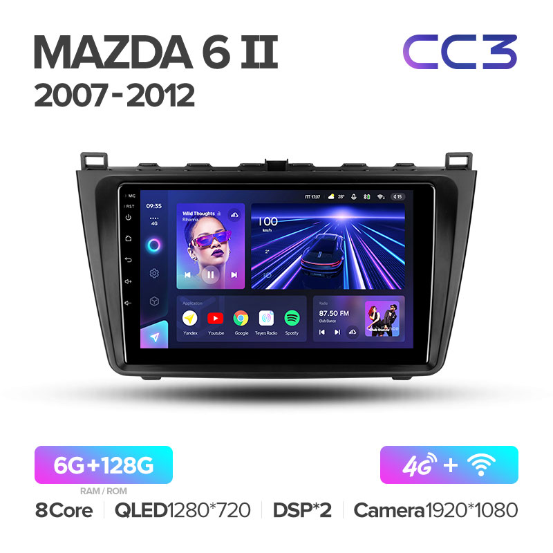 Штатная магнитола Teyes CC3 для Mazda 6 GH 2006-2012 на Android 10