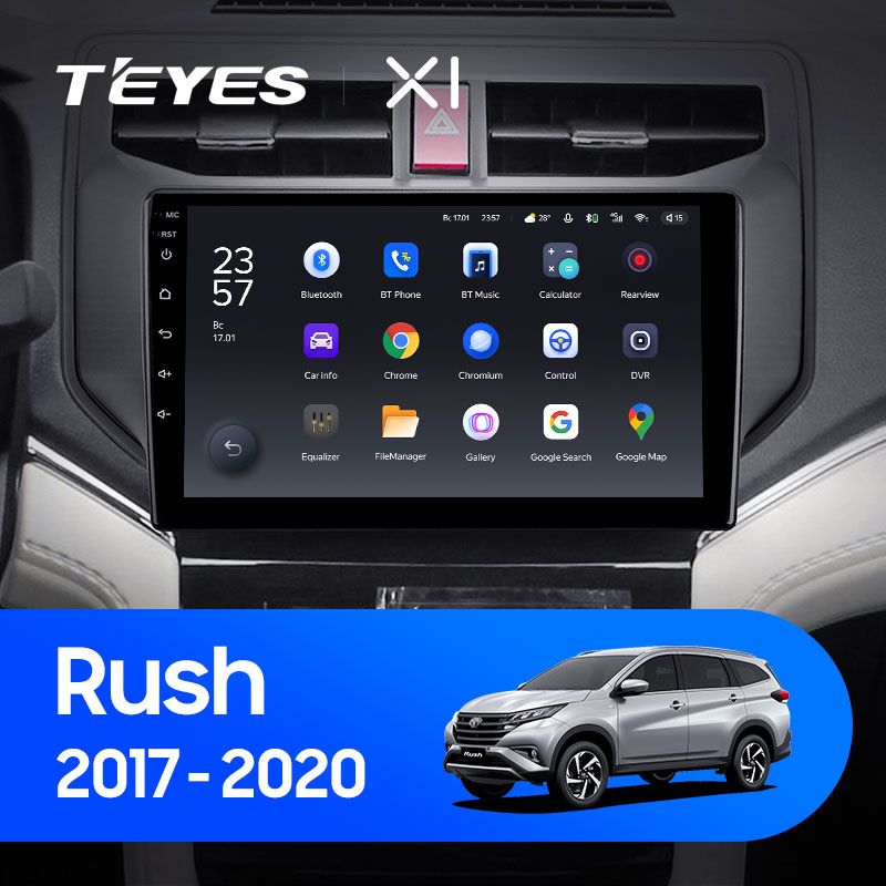 Штатная магнитола Teyes X1 для Toyota Rush 2017-2020 на Android 10