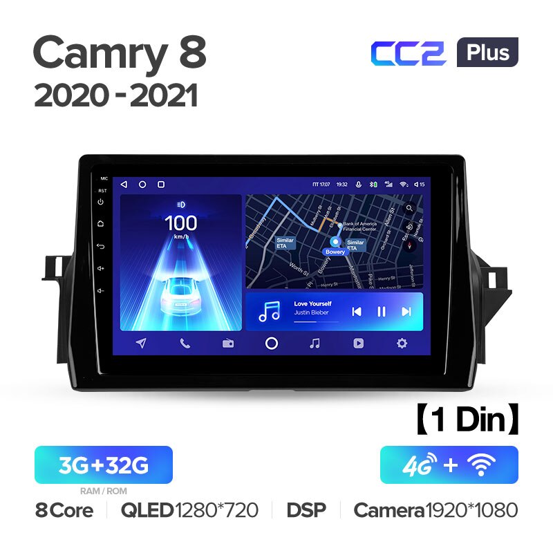Штатная магнитола Teyes CC2PLUS для Toyota Camry 8 XV70 2020-2021 на Android 10