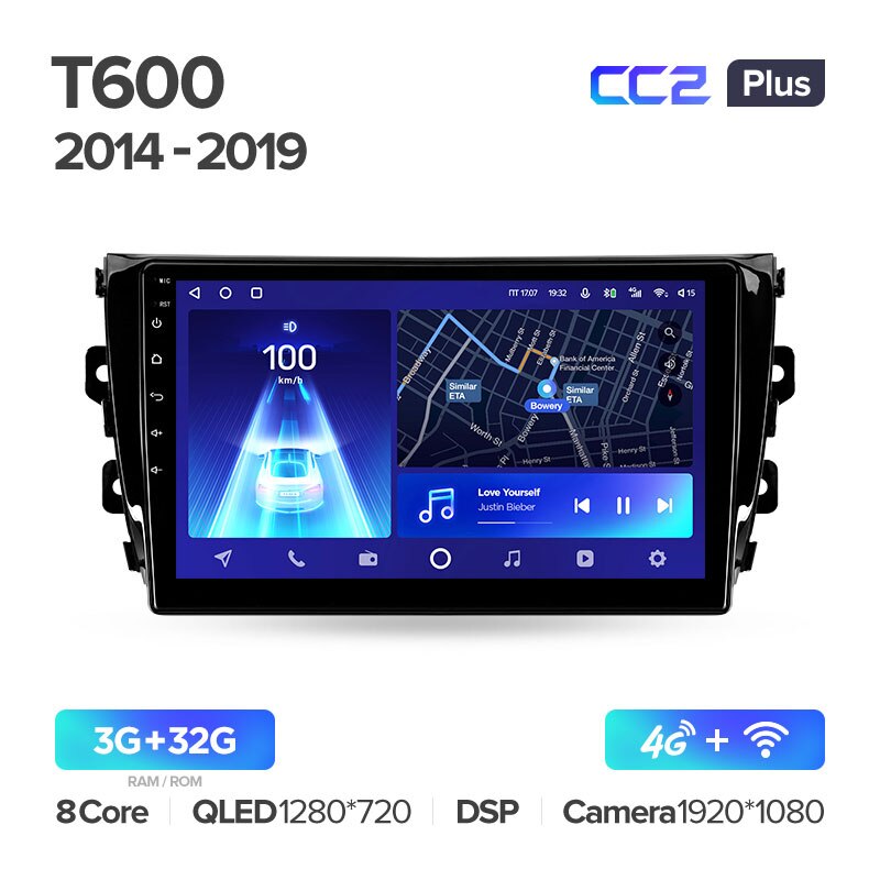 Штатная магнитола Teyes CC2PLUS для Zotye T600 2014-2019 на Android 10