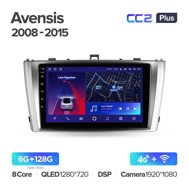 Штатная магнитола Teyes CC2PLUS для Toyota Avensis 2011-2015 на Android 10