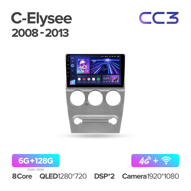 Штатная магнитола Teyes CC3 для Citroen C-Elysee 2008-2013 на Android 10