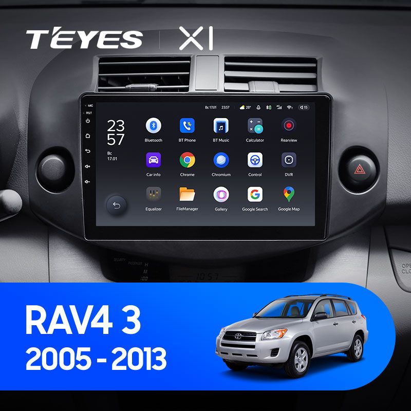 Штатная магнитола Teyes X1 для Toyota RAV4 XA30 2005-2013 на Android 10