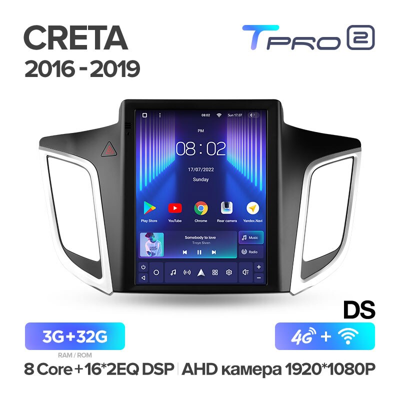 Штатная магнитола Teyes TPRO2 для Hyundai Creta IX25 2015-2019 на Android 10