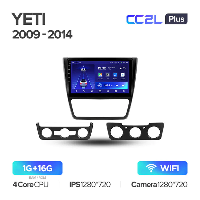 Штатная магнитола Teyes CC2L PLUS для Skoda  Yeti 5L 2009-2014 на Android 8.1