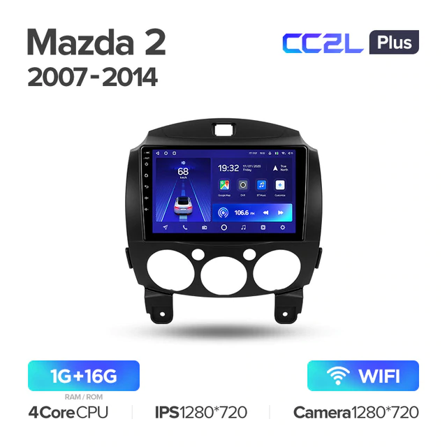 Штатная магнитола Teyes CC2L PLUS для Mazda 2 DE 2007-2014 на Android 8.1