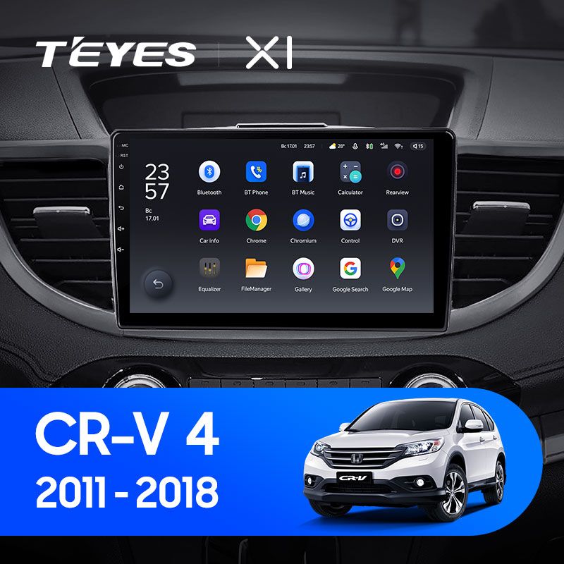 Штатная магнитола Teyes X1 для Honda CRV CR-V 4 RM RE 2011-2014 на Android 10