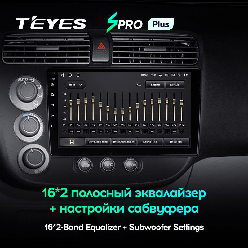 Штатная магнитола Teyes SPRO+ для Honda Civic 7 2000-2006 на Android 10