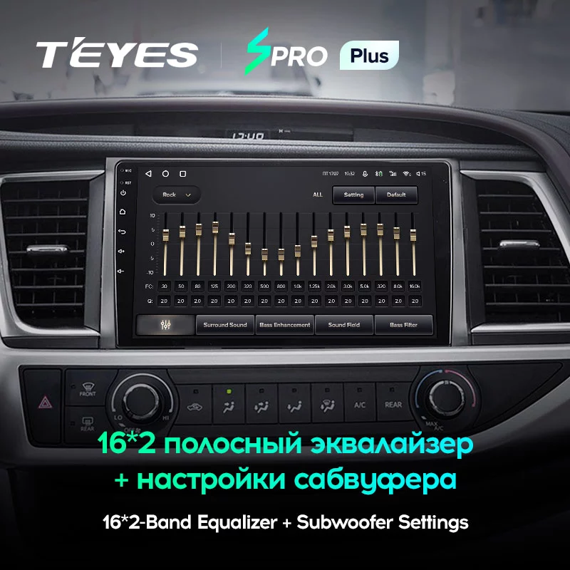 Штатная магнитола Teyes SPRO+ для Toyota Highlander 3 XU50 2013-2018 на Android 10