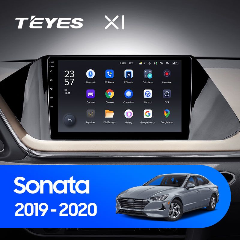 Штатная магнитола Teyes X1 для Hyundai Sonata DN8 2019 - 2020 на Android 10